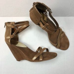 Nine West Open Toe Wedge Sz 8.5
